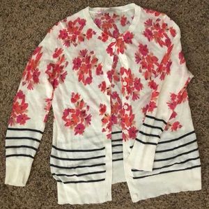 Cute floral & striped cardigan